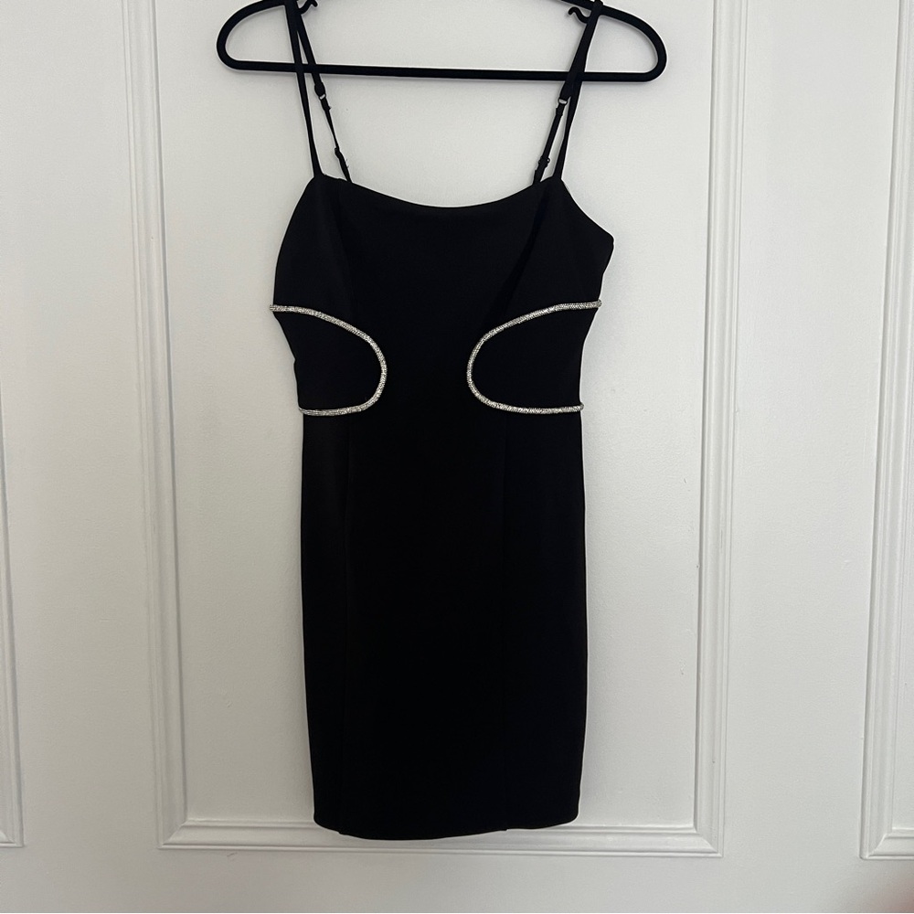 Guess brand new (size XS) Black Dress with silver trim